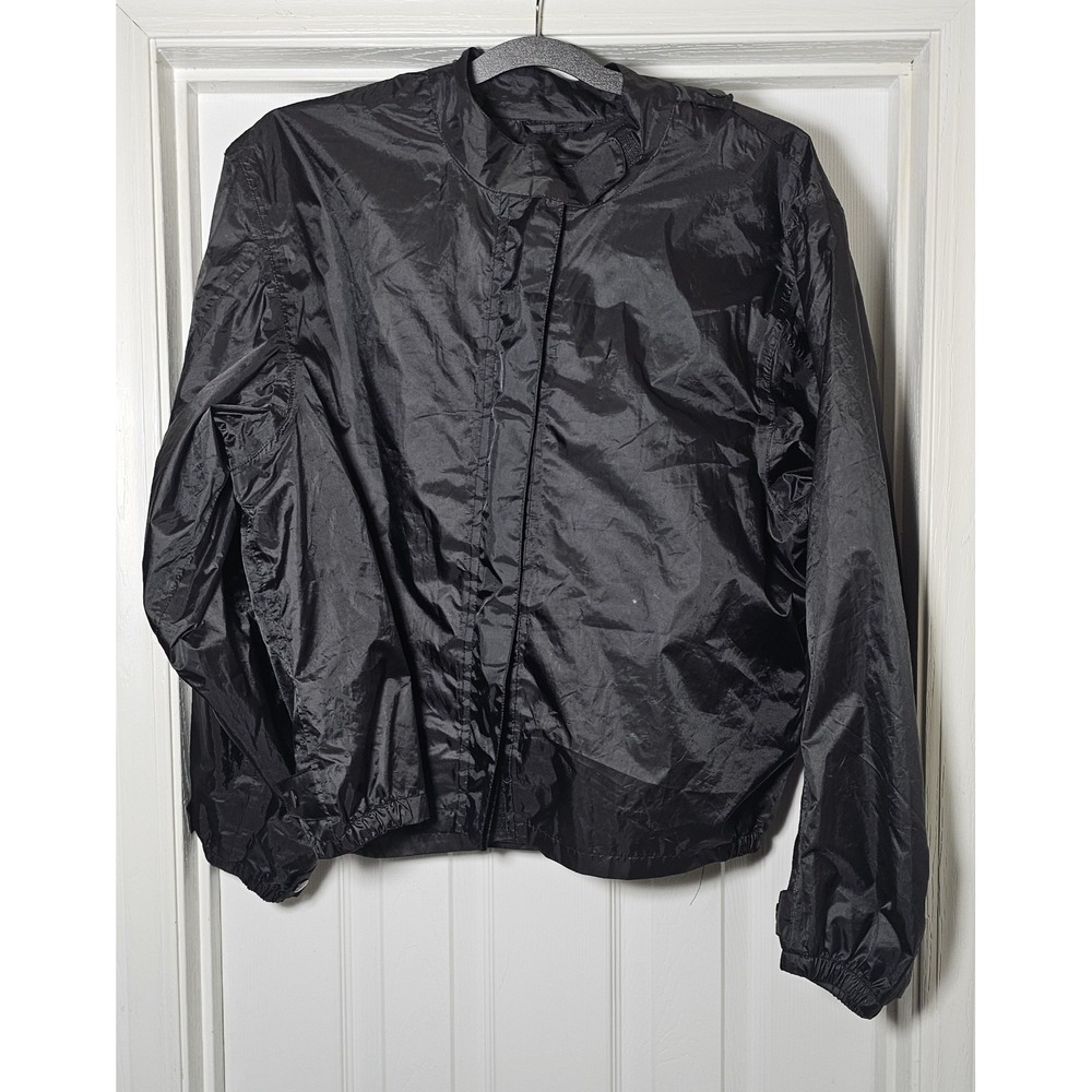 Harley Davidson Black Full Zip Bomber Riding Rain Jacket Women's Size 2W Black